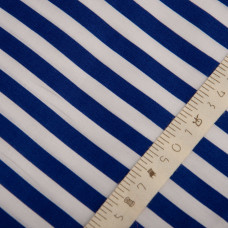 Тканина сорочкова бавовна Смуга вузька т/синя