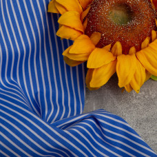 Тканина сорочкова бавовна Смуга т/блакитна