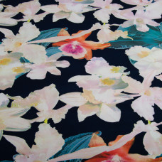 Тканина плательна Super Soft нарцис т/синій