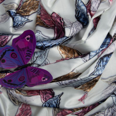 Тканина полум'яна атлас шовк осинь фрез