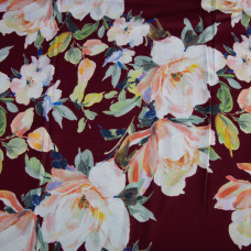 Тканина полум'яна атлас шовк шантрії бордо