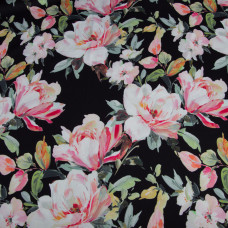 Ткань плательная атлас шелк шантрія чорна