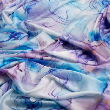 Тканина атлас шовк сатин Armani мариво блакитний