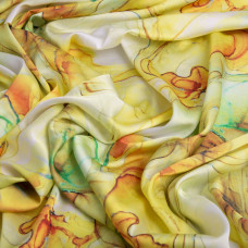 Ткань атлас шелк сатин Armani мариво лімон