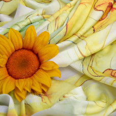 Ткань атлас шелк сатин Armani мариво лімон