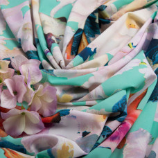 Ткань плательная Super Soft нарцис м'ята