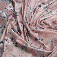 Тканина полум'яна атлас шовк джуна пудра