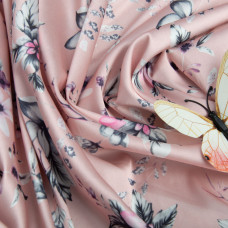 Тканина полум'яна атлас шовк джуна пудра