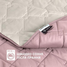 Покривало 180х210 см IDEIA стьобане двостороннє якісна стібка мікрофібра пудра сіре на ліжко, диван