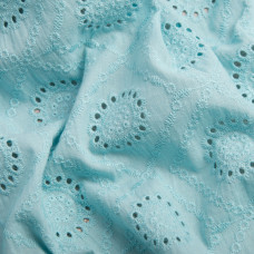 Ткань плательная хлопок батист прошва Діана блакитний