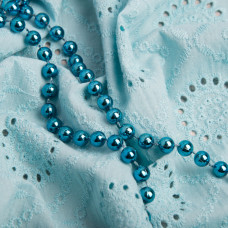 Ткань плательная хлопок батист прошва Діана блакитний