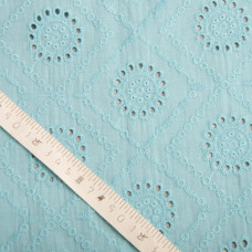 Ткань плательная хлопок батист прошва Діана блакитний