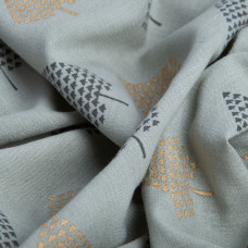 Тканина костюмна під льон із напиленням дерева поліну