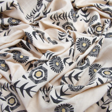 Тканина костюмна під льон із напиленням соняшник беж