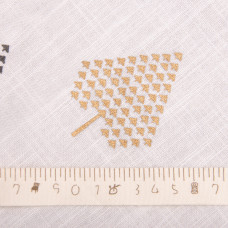 Тканина костюмна під льон із напиленням дерева молоко