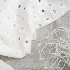 Тканина плательна бавовна батист прошва Аделіна молоко