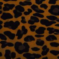 Тканина фліс леопард рудий