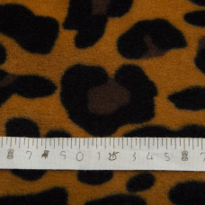 Тканина фліс леопард рудий
