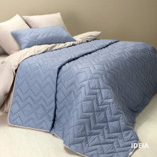 Покривало 220х240 см IDEIA стьобане двостороннє якісна стібка мікрофібра на ліжко, диван, джинс беж