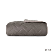 Покривало 240х260 см IDEIA стьобане двостороннє якісна стібка мікрофібра на ліжко, диван шоколад беж