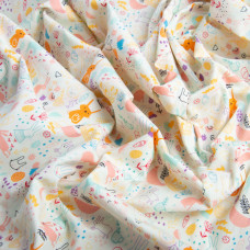 Ткань поплин хлопок заїнька молоко