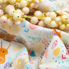 Ткань поплин хлопок заїнька молоко