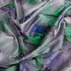 Тканина полум'яна атлас шовк люрекс Смуга салат