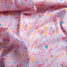 Ткань поплин хлопок заїнька рожевий