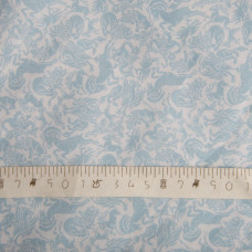 Ткань поплин хлопок міфічні звіри блакитний