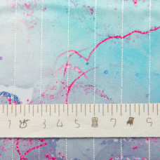 Тканина полум'яна атлас шовк люрекс Смуга бірюза