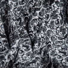 Ткань поплин хлопок міфічні звіри чорна