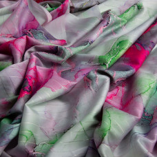 Тканина полум'яна атлас шовк люрекс Смуга ріжу