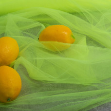 Тканина фатин декоративний неон лимон