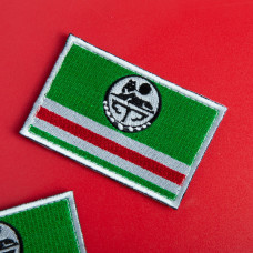 Набір шевронів 2 шт на липучці Прапор ІЧКЕРІЇ 5х8 см Чеченська Республіка Ічкерія вишитий патч нашивка