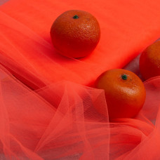 Тканина фатин декоративний неон помаранч