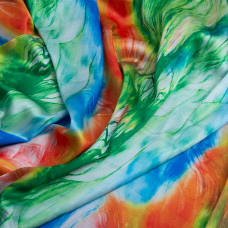 Тканина полум'яна атлас шовк акварель салат