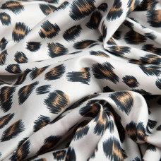 Тканина полум'яна атлас шовком барсик беж