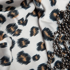 Тканина полум'яна атлас шовком барсик беж