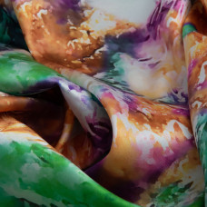 Тканина полум'яна атлас шовк мармур салат