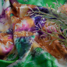 Тканина полум'яна атлас шовк мармур салат