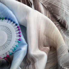 Тканина полум'яна атлас шовк стрейч блакитний