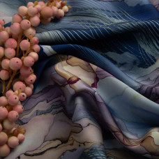 Тканина полум'яна атлас шовк стрейч деним