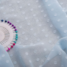 Тканина шифон жакард 150 см 75 гр/м2 легка, повітряна, для суконь, спідниць, блузок, дитячого одягу