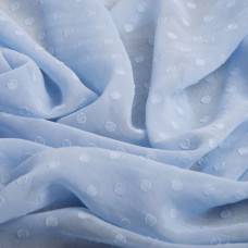 Тканина плательний шифон жакард блакитна