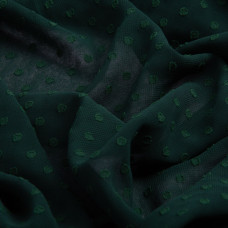 Тканина плательний шифон жакард т/зелена