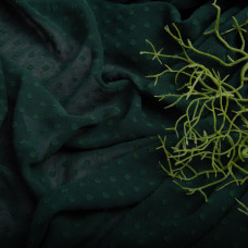 Тканина плательний шифон жакард т/зелена