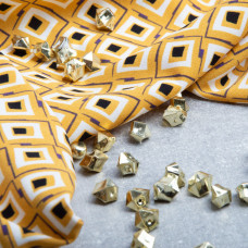 Ткань плательная ромб гірчиця