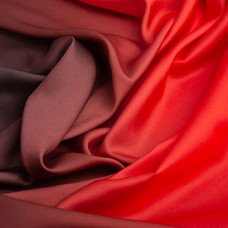 Тканина полум'яна атлас шовку деграде корал