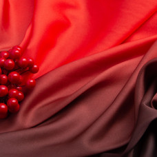 Тканина полум'яна атлас шовку деграде корал