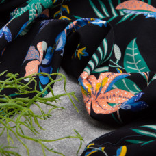 Ткань плательная тропікана чорна